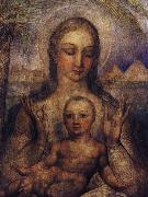 Blake, William madonnan med jed jesusbarnet i egypten Sweden oil painting reproduction